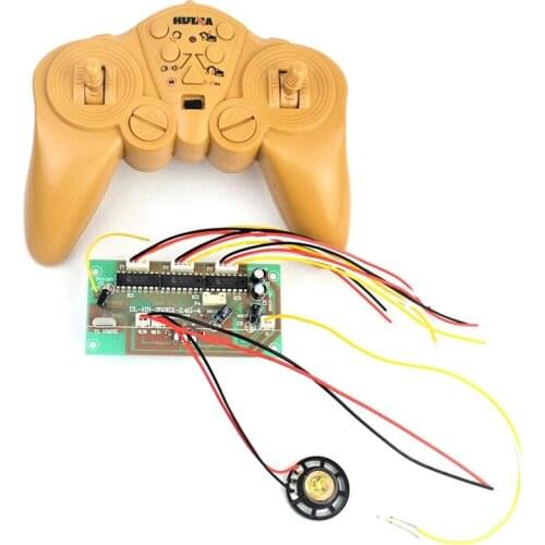 Huina 350 550 2.4G 50 Meters 15CH Remote Control and Receiver Board Radio System 6-7.2V for Excavator Tank Kit with Speaker