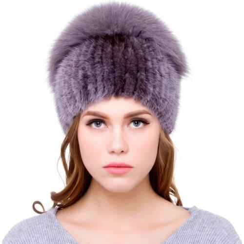 JKP Womens Mink Fox Fur Cap Winter Women Hats Earmuffs Protective Cover Cap Rich Liner Warm Fashion Hat DHY18-14