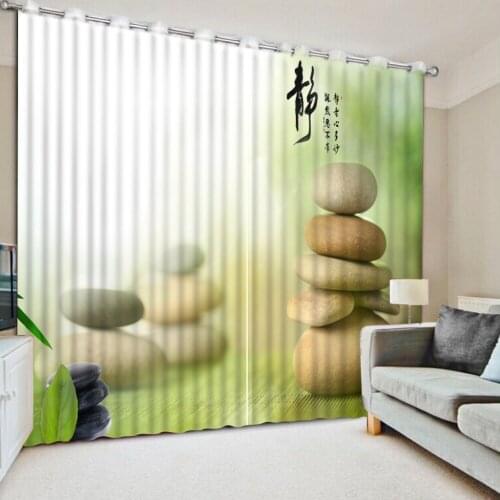 New Arrival 3D stone Blackout Curtains Home Window Curtains for Kitchen Room Bedroom Living room Hote Office Sofa Decoration