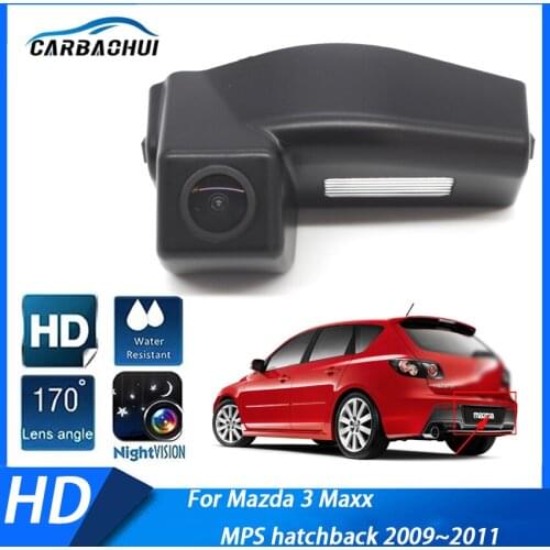 Rear View Night Vision HD CCD Camera Car Reverse Parking Monitor Accessories For Mazda 3 Maxx MPS hatchback 2009 2010 2011