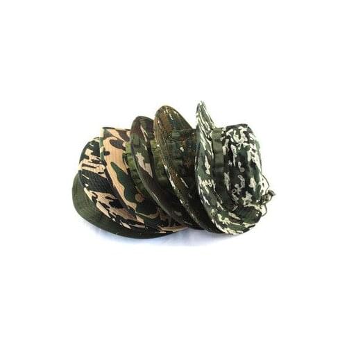 Camouflage Tactical Cap Military Boonie Hat US Army Caps Camo Men Outdoor Sports Sun Bucket Cap Fishing Hiking Hunting Hats 60CM
