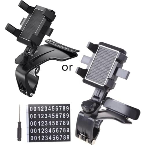 Creative 1200 Degree Rotating Car Mobile Phone Holder Dashboard Rearview Mirror Mobile Phone Navigation J0PB