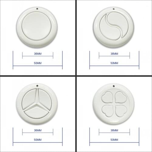 Round Remote Control Transmitter Sticky Wall Remote 1 2 3 4 Button 315 433 1527 Door Bell Emergency button Wireless call Button
