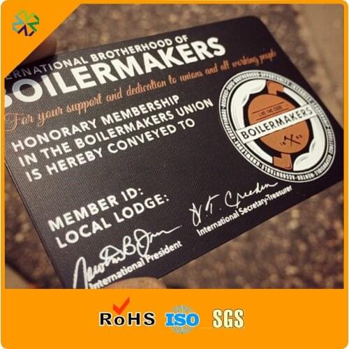 Custom CMYK printing credit card size metal business card with cheap price