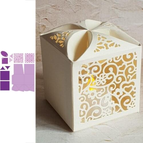 Box Making Dies Square-Petal-Box Metal Cutting Dies for Scrapbooking and Cards Making Paper Craft New 2019