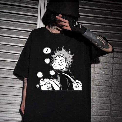 Men Tshirt 2020 Anime Haikyuu Karasuno School T Shirt Women Short Sleeve Funny Shirt