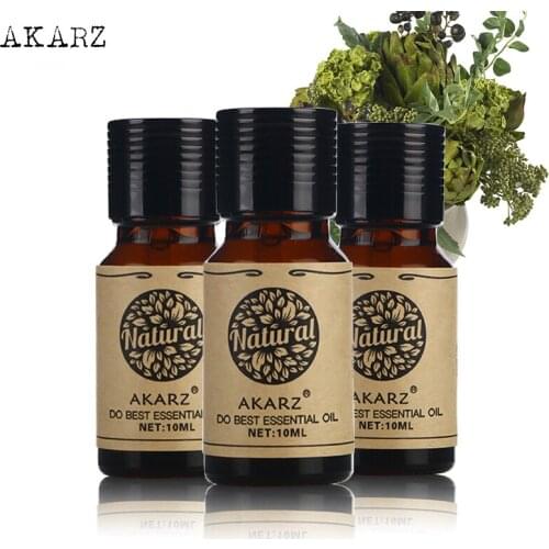 AKARZ Lily Rosemary Lotus essential oil sets For Skin Body Care Aromatherapy Massage Spa 10ml*3