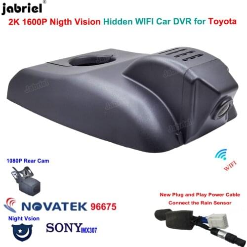New 2K 1600P Wifi Car Dvr Dash Cam 24H Video Recorder For Toyota Highlander XU50 LE XLE for Toyota Kluger 2018 2019 2020 2021