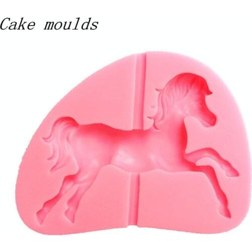Wholesale Silicone mold K190 Mini Rotate horse shape Decoration clay mold Fondant cake mold Chocolate mold
