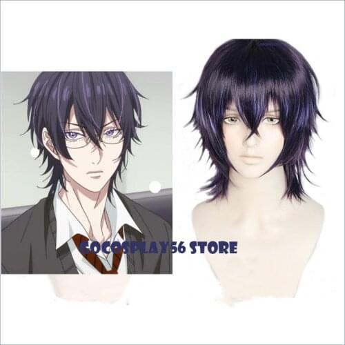 Anime Yarichin Bitch Bu Club Itsuki Shikatani Purple Wig Cosplay Synthetic Heat Resistant Halloween Role Play