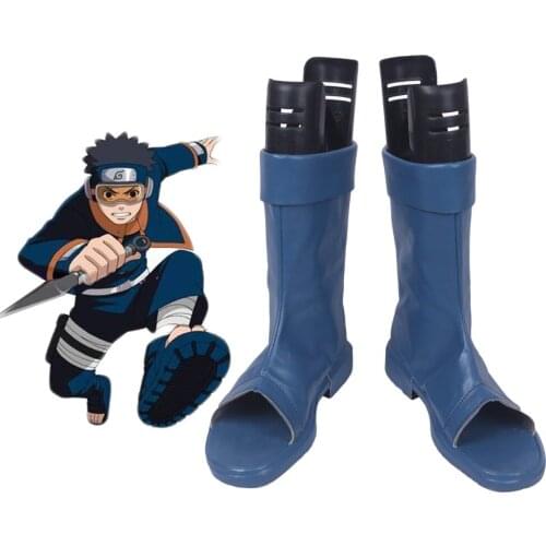 Shippuden Uchiha Obito Cosplay Boots Shoes Custom Made Any Size