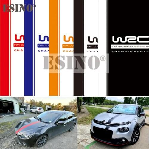 New Styling Stripe WRC FIA World Rally Championship Car Hood Covers Vinyl Decal Decorative Sticker Car Accessories 12 x 120 cm