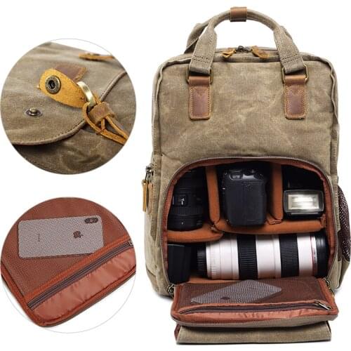 Camera Bag Batik Waterproof Canvas Casual Backpack Photography SLR Digital Backpack Retro