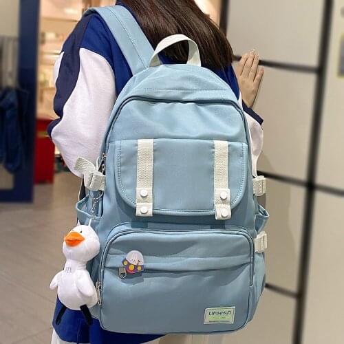 Ladies Cool Backpack Travel Harajuku Cute Bag Girl Waterproof Nylon College Backpack Women Kawaii Book Fashion Female Bag Laptop