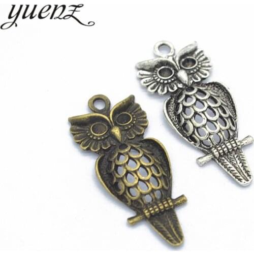 YuenZ 4pcs Antique Silver color European Bracelets owl Charm Pendants fit Jewelry Making Findings DIY Charms Handmade D120