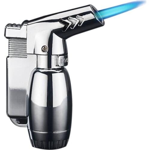Spray Gun Blue Fire Windproof Lighter Compact Butane Jet Lighter Gas Torch Turbo Lighter Metal 1300 C Safety Lock Cigar Lighter