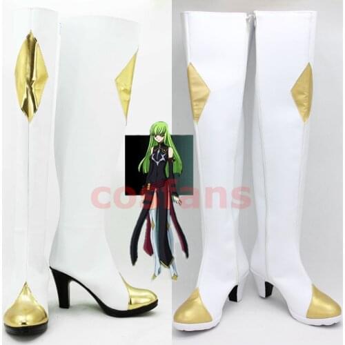 Anime Code Geass Queen CC Cosplay Boot Shoes Halloween Carnival Witch white Boots Women Battle Suit Full Set Custom Made