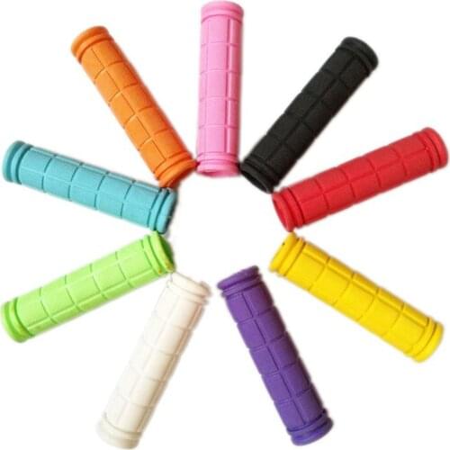 1Piar/2pcs BMX MTB Cycling Mountain Bicycle Scooter Bike Handle Bar Rubber Soft Durable Anti-bacteria Non-slip End Grip10 Colors