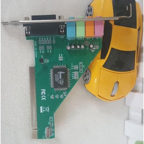 4 Channel 5.1 Surround 3D PC PCI Sound Audio Card W/Game MIDI Port Sound Card & 1XCD For PC Windows XP/7/8/10