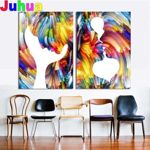 Abstract diy Diamond Painting Modern lover full drill Diamond Embroidery Rhinestone of Pictures for home decor Amazing artwork