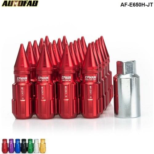Racing Aluminum Locking Lug Nuts With Spikes 20pcs 12x1.5 W/Key For Honda Civic Aftermarker Wheel Nuts AF-E650H-1.5JT