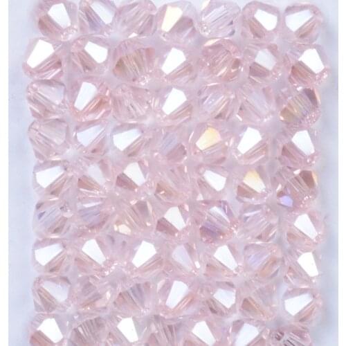 Bicone Loose Beads Glass Crystal Faceted Glass Beads Spacers for Jewelry Making Siam Jet Pink Jonquil Colors