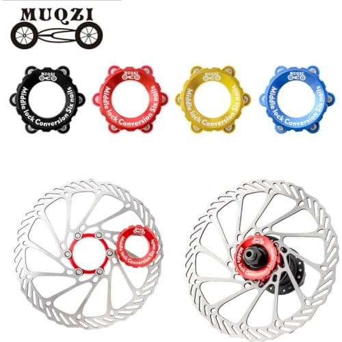 MUQZI Bicycle Centerlock To 6-Hole Adapter Mountain Bike Hub Center Lock Conversion 6 Bolt Disc Brake Rotor