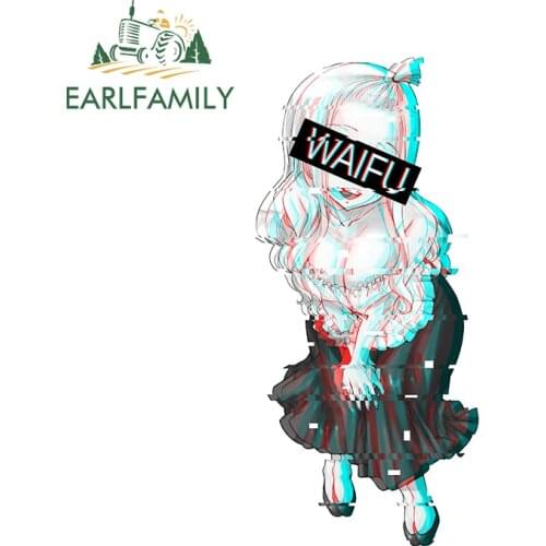 EARLFAMILY 13cmx 6.1cm For Fairy Tail Mirajane Waifu Bumper Car Stickers Anime Graphics Decal Waterproof Trunk Decals Decor