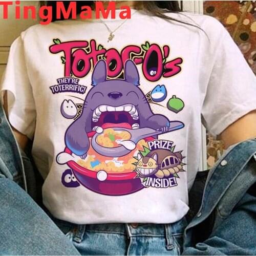 Kawaii Totoro T Shirt Women Studio Ghibli Cartoon T-shirt Y2k Aesthetic Summer Tops Anime Miyazaki Hayao Graphic Tees Female