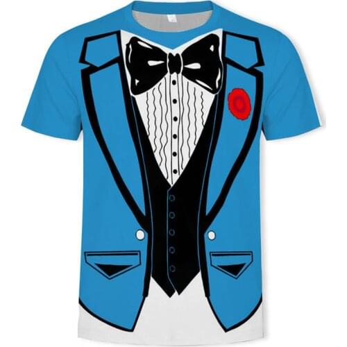 2019 Hot Cheap Men T-shirt Tuxedo T Shirts 3D Print Funny Top Tees Short Sleeve Camisetas Summer Tshirt Plus Size S-6XL