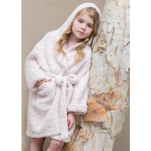Kids Bathrobe Super Soft Hooded Child Sleepwear Robe Nightgown Bathrobes Lounge wear Parent-child Spa Wear