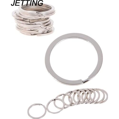 JETTING Lovely 10PCs Silver Tone Split Rings Key Rings 1.5x25mm Findings Wholesale
