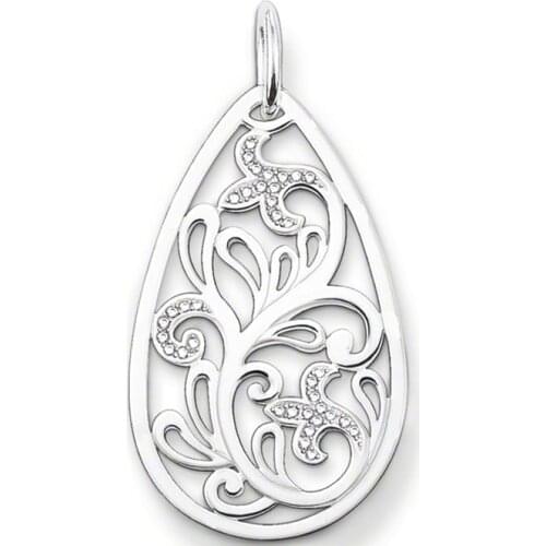 PT2518 Hot sale 3.9CM Pendants White Zirconia Ornament Trendy Gift For Women GLAM And Style fashion necklaces pendants