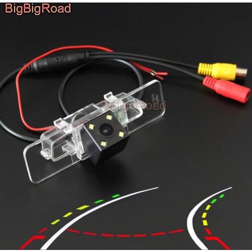 BigBigRoad Car Intelligent Dynamic Trajectory Tracks Rear View CCD Backup Camera For Subaru Legacy 2007 2008 2009 2010 2011 2012