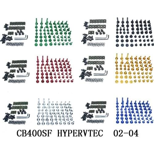 Motorcycle Complete Fairing Bolts Kit Bodywork Screws For Fit HONDA CB400SF HYPERVTEC (SPEK2-3) 02-04