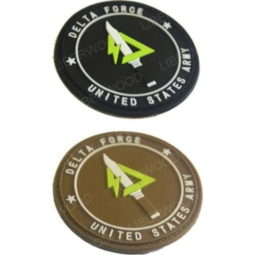 Delta Force DIY Patches for Clothing US Army Special Force 3D PVC Badge Military Embroidered Armband Hook Parche Militar