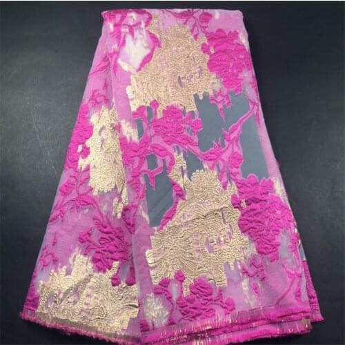 Latest African Lace Fabric Organza Fabric French Net Tulle Lace Fabric Nigerian Jacquard Brocade Lace For Dress OP06