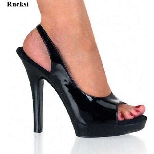 Rncksi New sexy 13cm Ultra High Sandals Platform Shoes for Women Open Toe Pumps 5 inch fisherman Gladiator Sandals Pumps