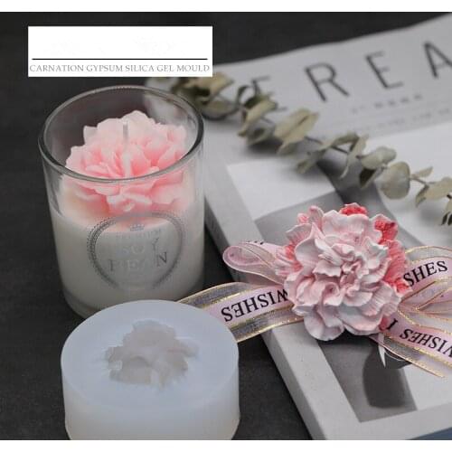 Carnation Silicone Mould Aromatherapy Candle Mould Car Aromatherapy Gypsum Mould Diffuser DIY Material