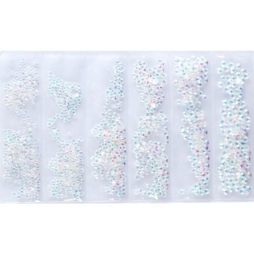 SS3-SS40 Nude Crystal AB Rhinestones Back Round Nail Art Decorations And Stones Non Hotfix Rhinestones Crystals