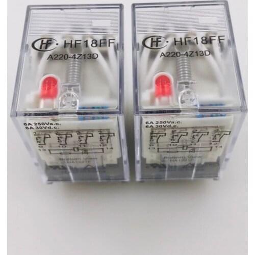 HF18FF-A220-4Z13D 14pin 6A led relays