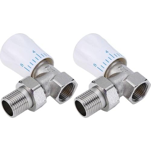 Angle Type Thermostatic Radiator Valve Temperature Thermostat Control Valve Heating Special Valve Parts Home Improvement