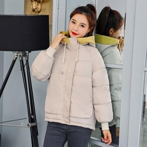 Winter Coat Women 2021 New Warm Winter Jacket Coats Women Cotton padded Parka Outwear Hooded 7 Colors Solid Female Jacket Coat