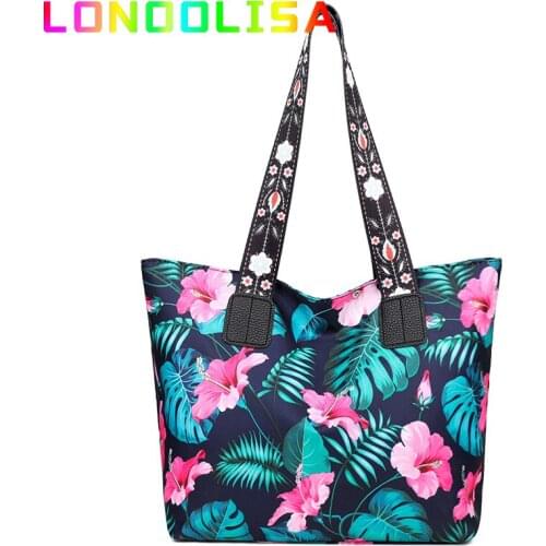 Fashion Flower Design Oxford Shoulder Bags for Women 2021 Large Capacity Casual Totes Simple Shopper Bag New Purses and Handbags
