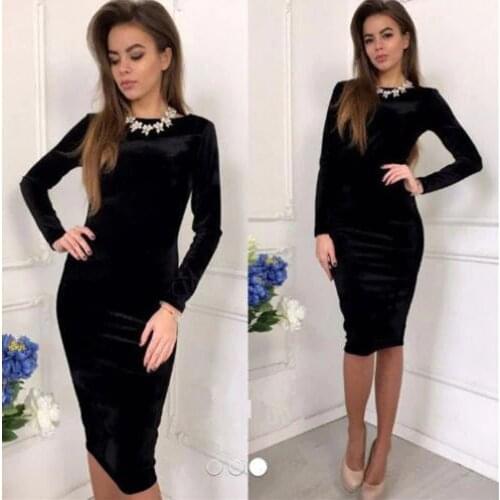 Zoulv 2021 Long Sleeve Round Neck Evening Party Short Mini Dress Slim Solid Velvet Women Bandage Bodycon Casual Autumn Dress
