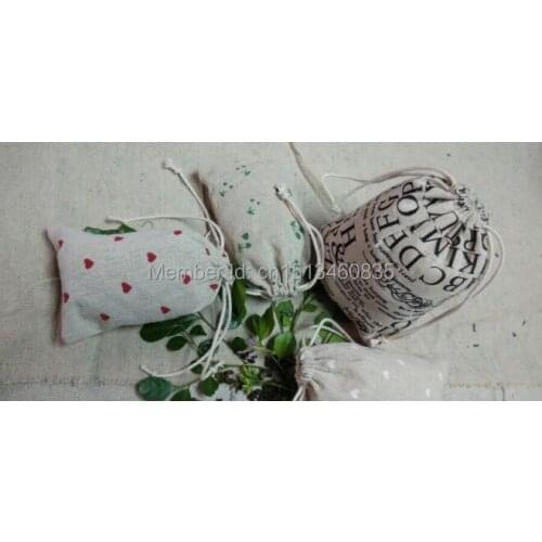 100pcs/lot CBRL jute/linen/flax drawstring bags&pouch for cosmetic/headwear,Various colors,size customized,wholesale