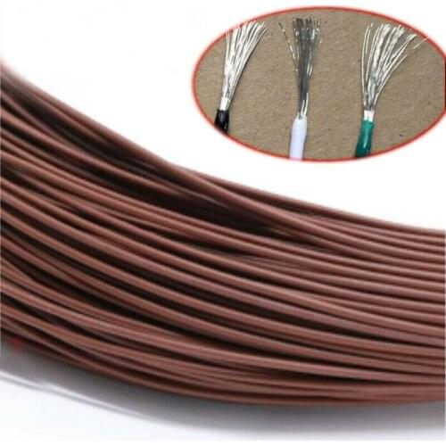 16~30AWG UL1007 Brown Electronic Wire Flexible Stranded Cable Cord Tin Copper Environmental Protection Wires 1/2/3/5/10/20meter