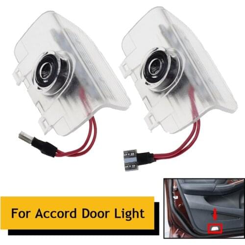 2 pieces of LED door welcome lamp for Honda Accord 9 10 2020 door slide lamp LED logo laser headlamp welcome lamp