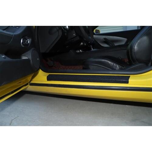 2PCS Car Door Anti-scratch Threshold Protection Cover Trim Sticker for Chevrolet Camaro 2012-2015 Matte Black Paper