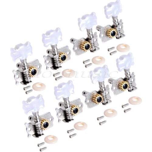 4L4R Ukulele Tuning Pegs Machine Heads Tuners Pearl White Plastic Head